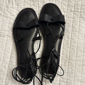 Madewell leather lace up sandals